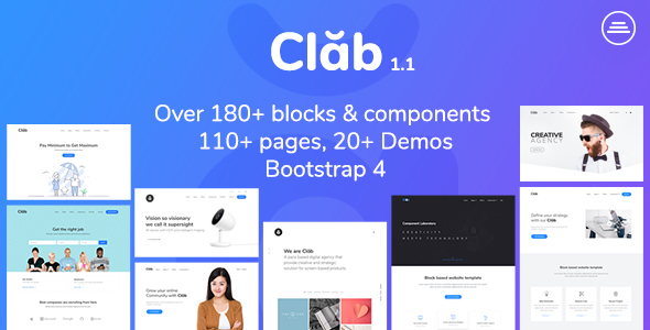 Clab – Multi-Purpose HTML5 Template