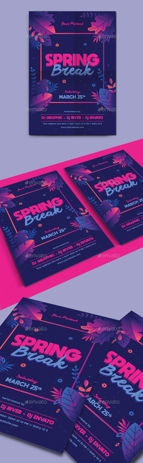 Spring Break Flyer Template