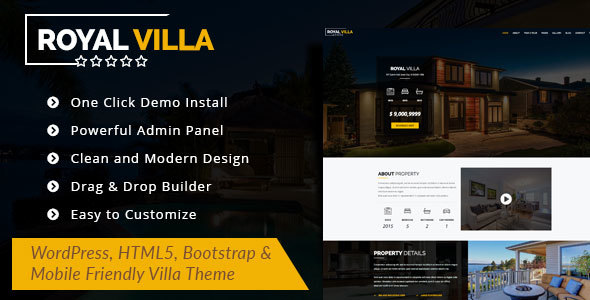 Experience the Ultimate Luxury Living with RoyalVilla WordPress Theme – Ideal for Your Single Property Site!