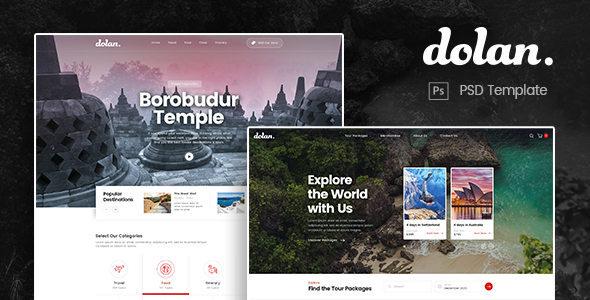 Dolan - Food and Travel Tour PSD Template