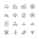 Vector Pollution Icon Set in Thin Line Style - GraphicRiver Item for Sale