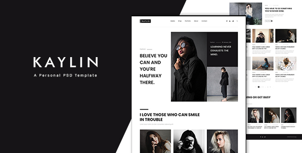 Kaylin – Personal Blog PSD Template – 1 Sold!