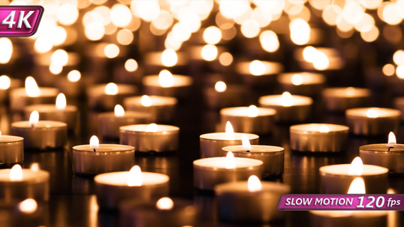 Candles On The Black Surface