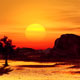 beautiful sunset v3 : big sun over desert rocks HD - VideoHive Item for Sale