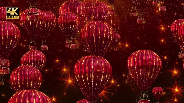 Red Hot Air Balloons 4K