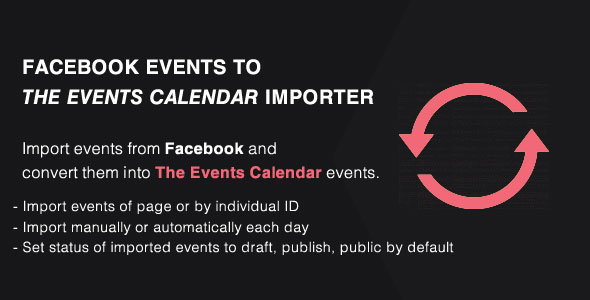 Events Importer from Facebook to The Events Calendar Addon - PRO