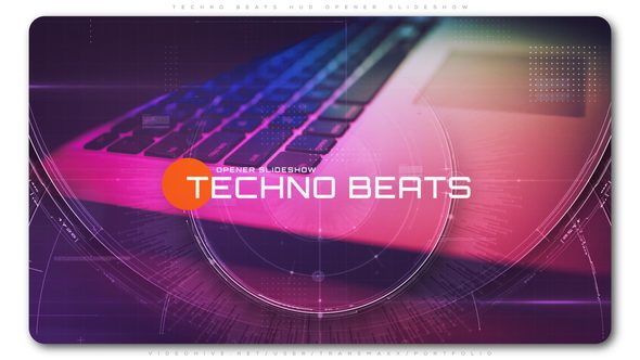 Techno Beats HUD Opener Slideshow