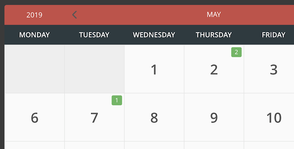 eCalendar - Responsive Events Calendar