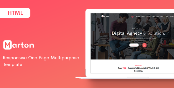 Marton - Responsive One Page Multipurpose Template