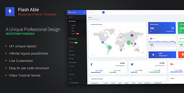 Flash Able Bootstrap 4 Admin Template & UI Kit