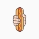Hand Holds Hotdog - GraphicRiver Item for Sale
