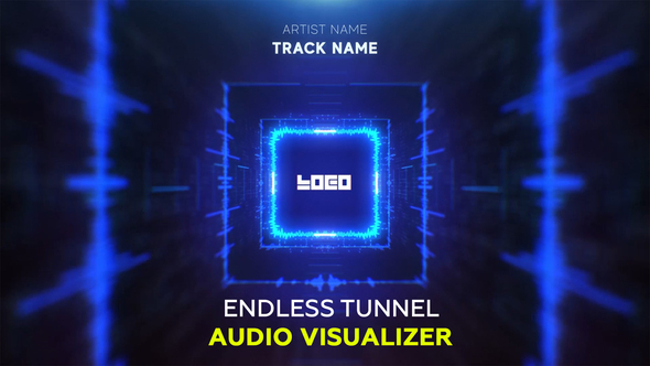 Audio React - Endless Square Tunnel