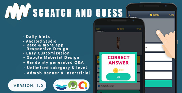 Scratch and Guess - Quiz App for Android