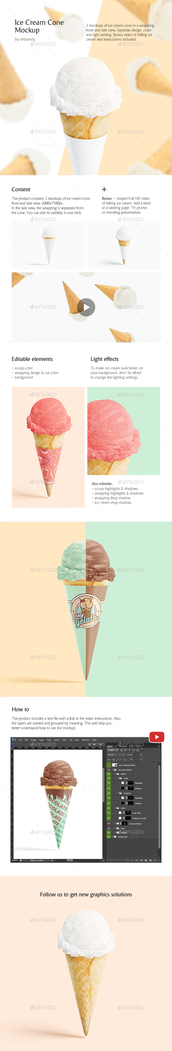 Download Ice Cream Mockup Graphics Designs Templates From Graphicriver