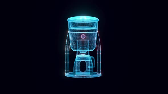 Filter Coffee Machine Hologram Rotating Hd