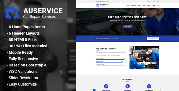 Auservice - Auto Repair HTML5 Template