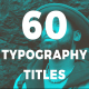 Minimal Typography Titles - VideoHive Item for Sale