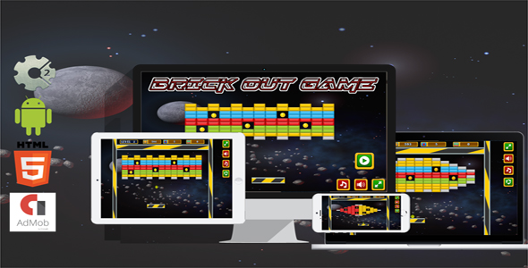 Brick Out Game - HTML5 Javascript game(Construct2 | Construct 3 both version included)