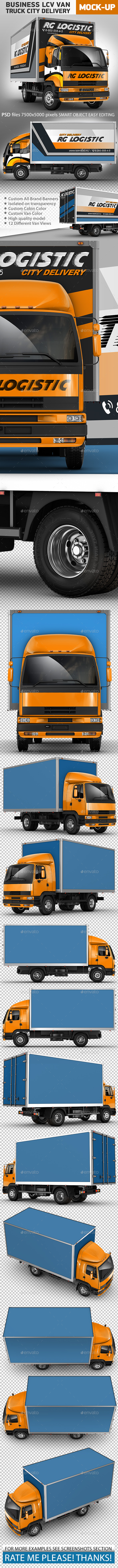 Truck Mock-Up LCV Business Van City Delivery