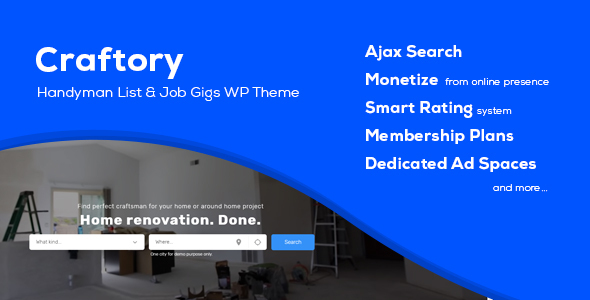 Craftory – Directory Listing Job Board WordPress Theme