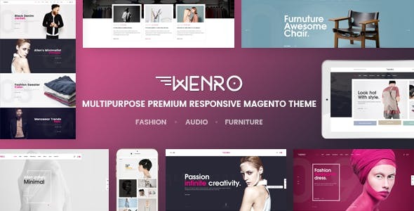 Wenro - Multipurpose Responsive Magento 2 Theme | 16 Homepages Fashion, Furniture, Digital and more