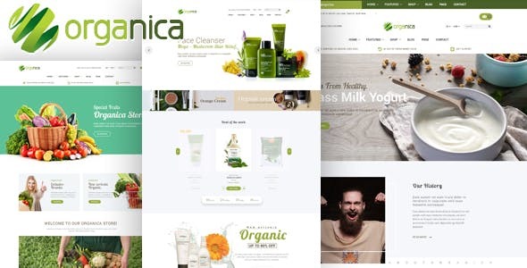 Organica - Organic, Beauty, Natural Cosmetics, Food, Farn and Eco Magento Theme