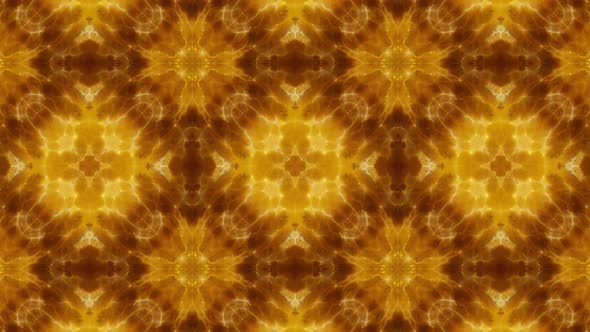 Shining X Shape Gold Kaleidoscope Loop 4K