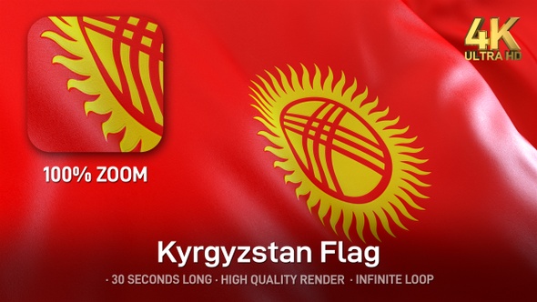 Kyrgyzstan Flag - 4K