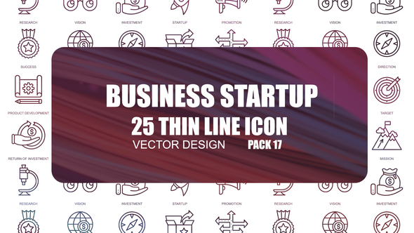 Business Startup – Thin Line Icons