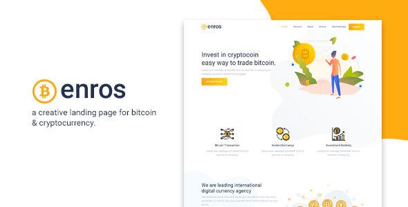 Enros - BitCoin & Cryptocurrency Landing Page