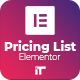 Pricing List Image For Elementor - CodeCanyon Item for Sale