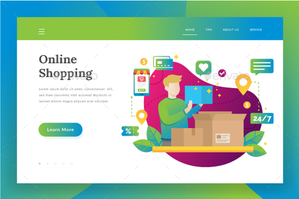 Online Shopping - Landing Page
