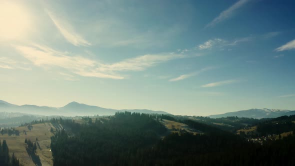 Aerial Dron Shot of Mountains