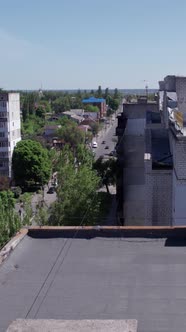 Vertical Video of War in Ukraine  Destroyed House