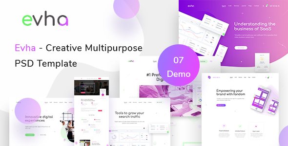 Evha - Creative Multipurpose  PSD Template