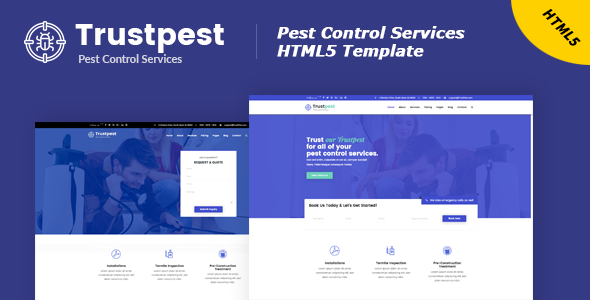 Trustpest - HTML Template for Pest Control Services