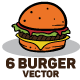 6 Burger Vectors - GraphicRiver Item for Sale