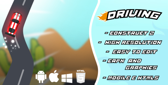 Driving - Car Game Template HTML5 and Mobile (capx)
