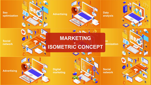 Marketing - Isometric Concept