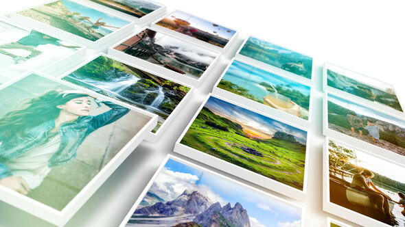 Clean 3D photo slideshow