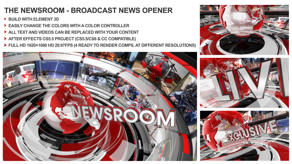 The Newsroom - Broadcast Design News Opener