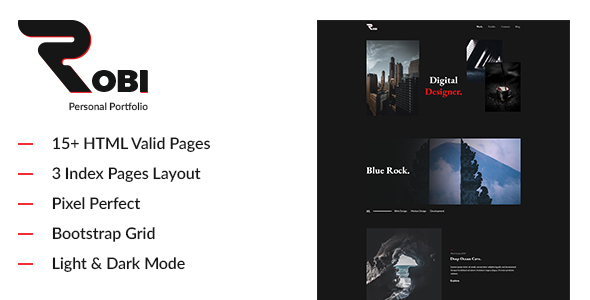 Robi - Creative and Personal Portfolio HTML5 Template