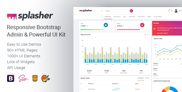 Splasher - Responsive Bootstrap Admin & Powerful UI Kit