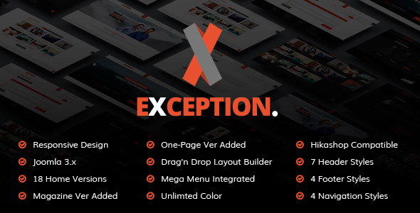 Exception - Business Multi-purpose Joomla Template