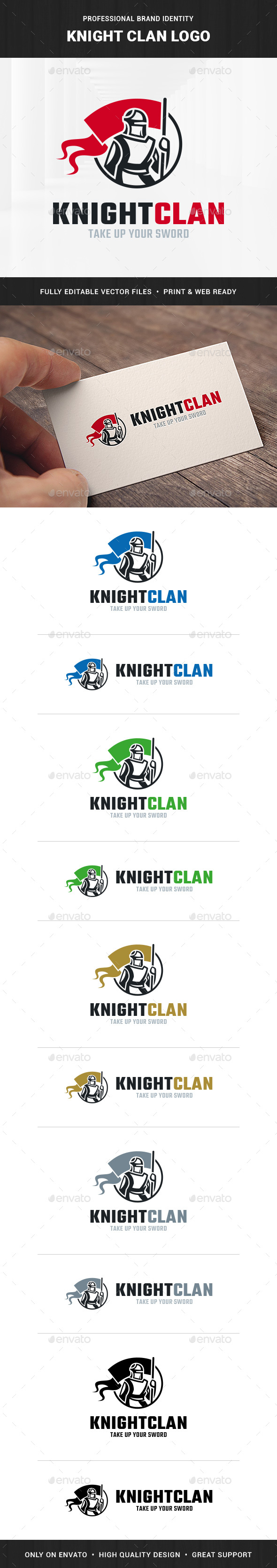 Knight Clan Logo Template