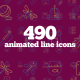 490 Animated Line Icons - VideoHive Item for Sale