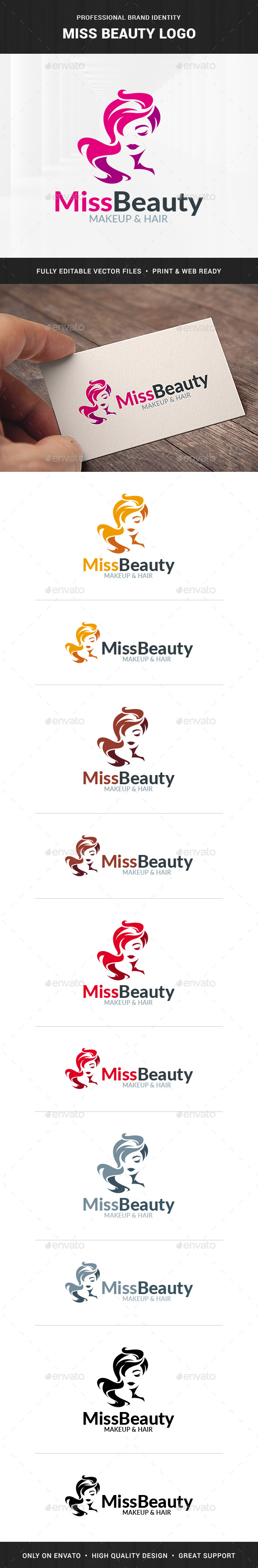 Miss Beauty Logo Template