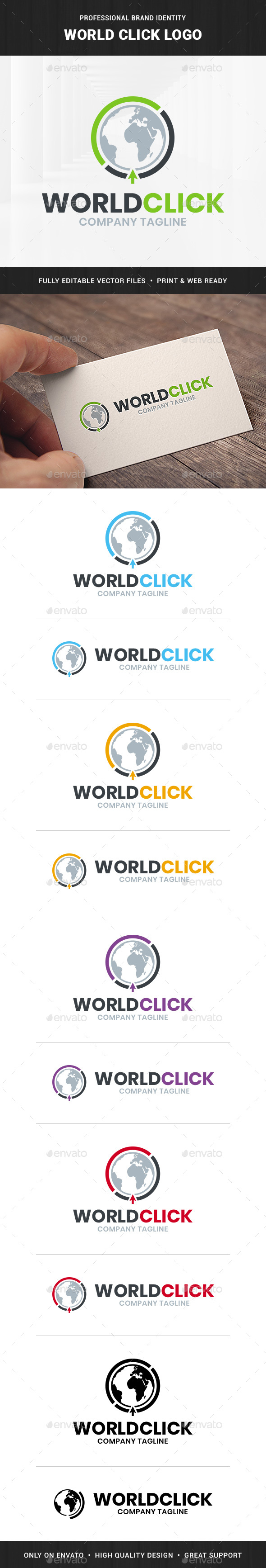 World Click Logo Template
