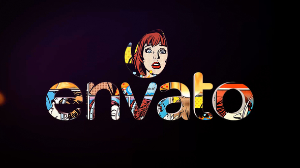 3D Comic Logo Reveal alt