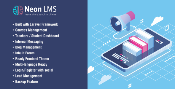 NeonLMS - Learning Management System PHP Laravel Script